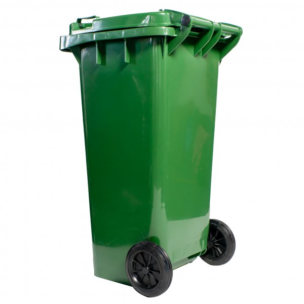 Soptunna/Sopk�rl 120 liter med lock | Gr�n