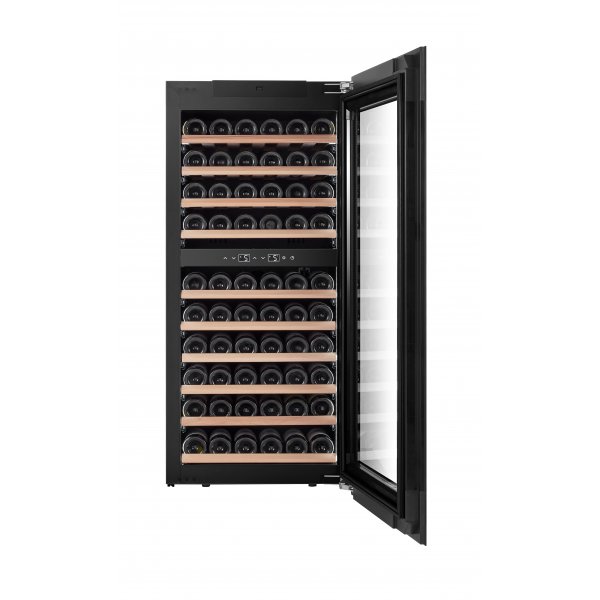 Integrerad vinkyl 60 flaskor | Push-to-Open | Extra tystg�ende | LED-belysning
