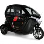 Elmopedbil trehjulig 2000W | Klass 1 | 45 km/tim | Svart