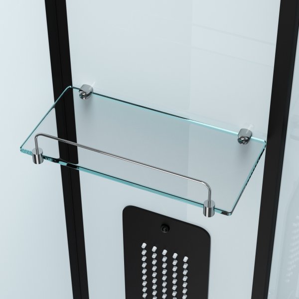 Komplett Duschkabin - Flera strållägen - Regndusch - Svart profil Komplett Duschkabin - Flera strållägen - Regndusch - Svart profil