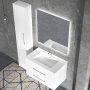 Badrumspaket | Kommod, sidoskp & LED-spegel | Opacus