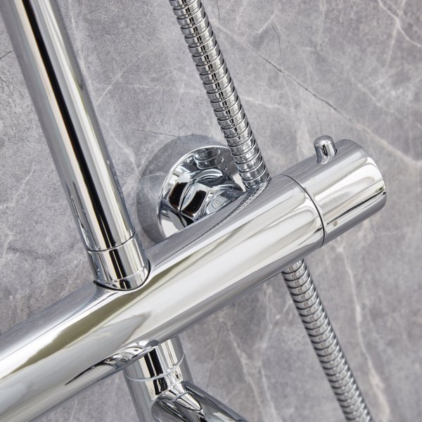 Takduschset med badkarsblandare | Brusa 2.0 - Krom