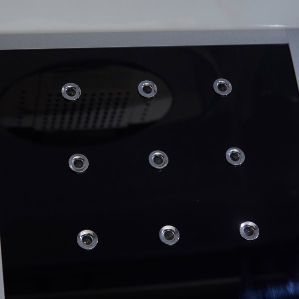 Rektangul�r duschkabin med jacuzzi-badkar