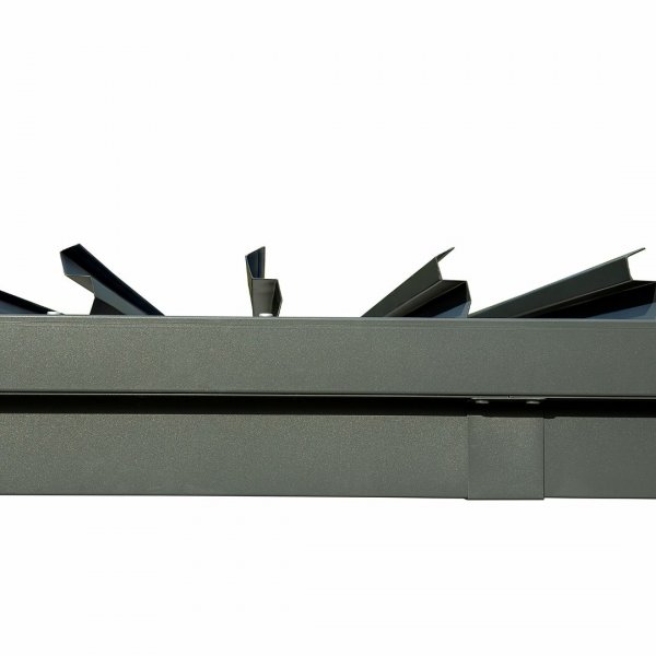 Pergola 4x3 m med lamelltak | Gr� st�lpergola f�r uteplats & tr�dg�rd