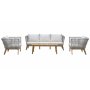 Inez loungegrupp: 3-sits soffa, 2 st ftljer och soffbord