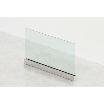 Stolpfritt glasräcke | 1m sektion | 12,76mm säkerhetsglas | Julius