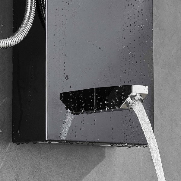 Duschpanel i svart rostfritt stål | Zoey Duschpanel i svart rostfritt stål | Zoey