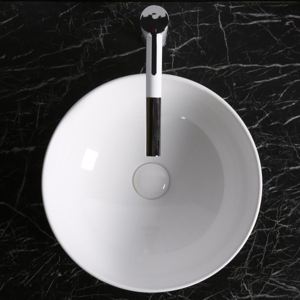 Skålformat handfat 40cm | Tvättställ i porslin med lyxig design Skålformat handfat 40cm | Tvättställ i porslin med lyxig design