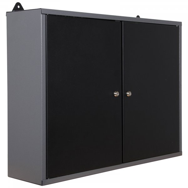 Lagerhylla med skåp och rullvagn Lagerhylla med skåp och rullvagn