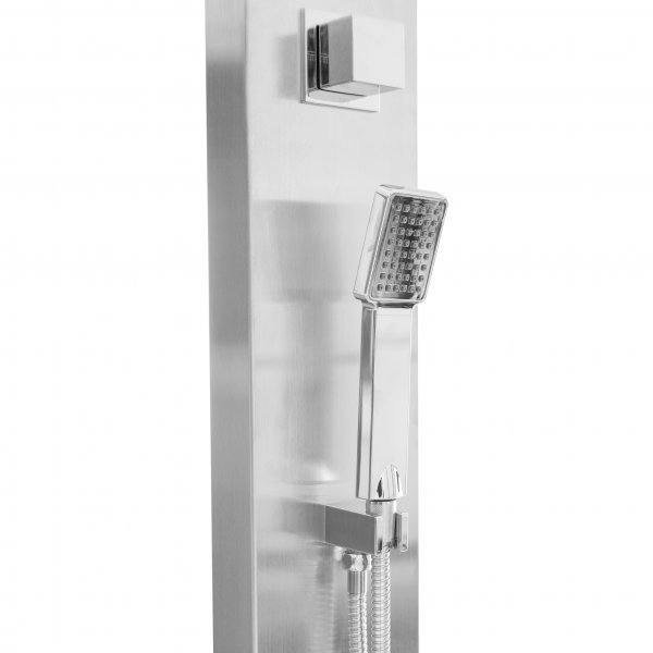 Utedusch med toppdusch, regndusch & handdusch | Borstat rostfritt stål Utedusch med toppdusch, regndusch & handdusch | Borstat rostfritt stål