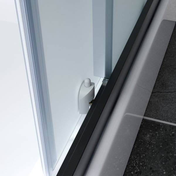 Komplett duschkabin med regndusch | Svart