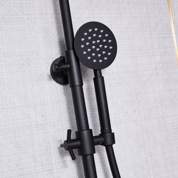 Takduschset med blandare | Brusa - Svart Takduschset med blandare | Brusa - Svart
