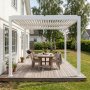 Pergola | �ppningsbart lamelltak | 4x3 | Vit