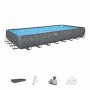 Bestway pool ovan mark 9,56x4,88m � 132cm djup | APX 365� Rektangul�r St�lpool (561KJ)