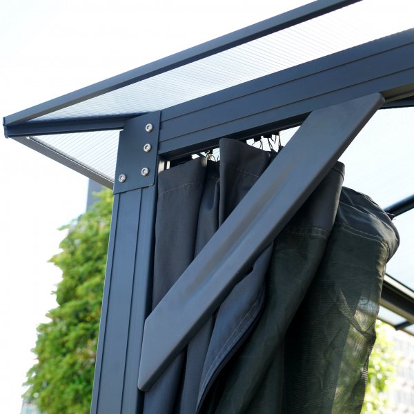 Premium paviljong 3x3m med tak i kanalplast