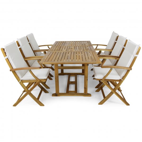 Utemöbel - förlängningsbart | Bord & 6 stolar | Lyfco Värmdö Utemöbel - förlängningsbart | Bord & 6 stolar | Lyfco Värmdö