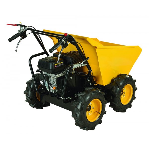 Minidumper 300 kg med hjul | Självgående dumper med 6,5 hk motor & 4WD Minidumper 300 kg med hjul | Självgående dumper med 6,5 hk motor & 4WD