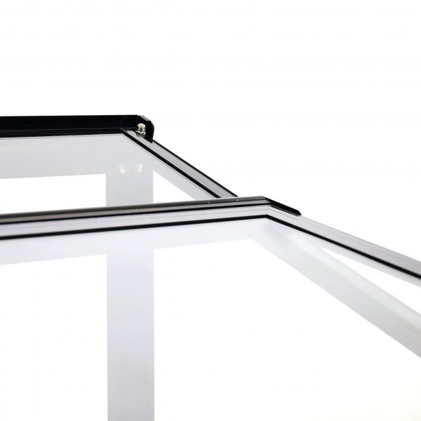 Miniväxthus med öppningsbar lucka | 4mm säkerhetsglas | Svart Miniväxthus med öppningsbar lucka | 4mm säkerhetsglas | Svart