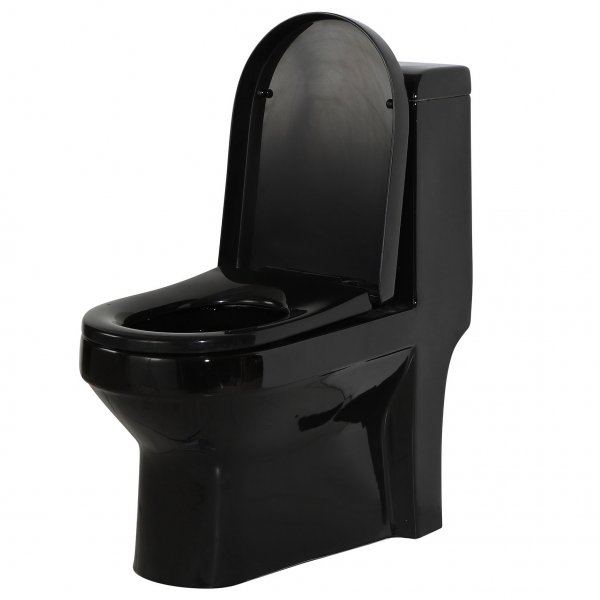 Golvstående toalett | Svart | P-lås Golvstående toalett | Svart | P-lås
