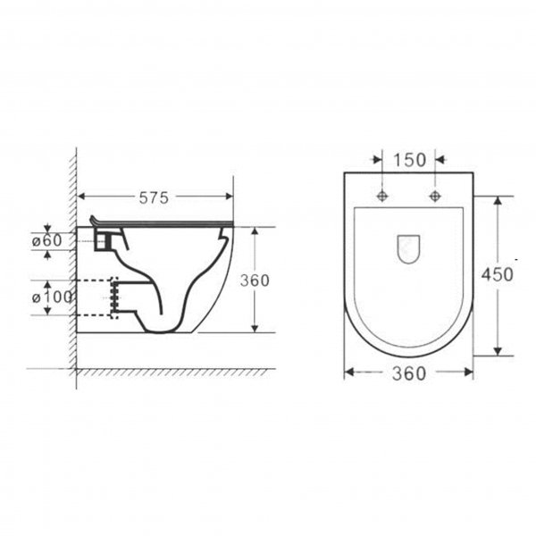 Toalettpaket | Vgghngd toalett 520 & Dold cistern