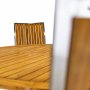 Rund trdgrdsgrupp i teak / rostfritt stl | Bord & 6 positionsstolar