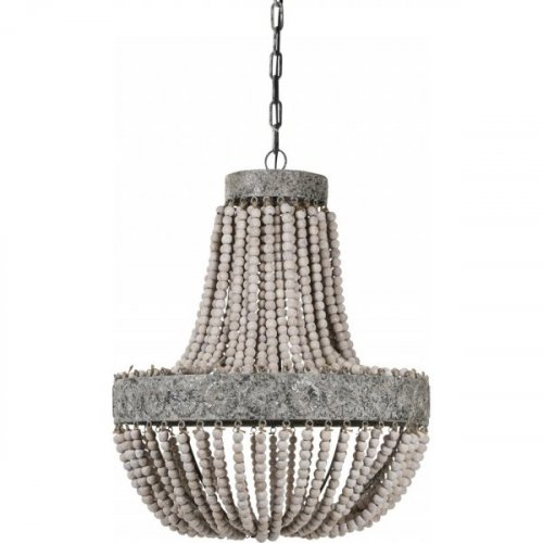 O&J taklampa | Elegant takkrona i trä och metall med handgjorda detaljer