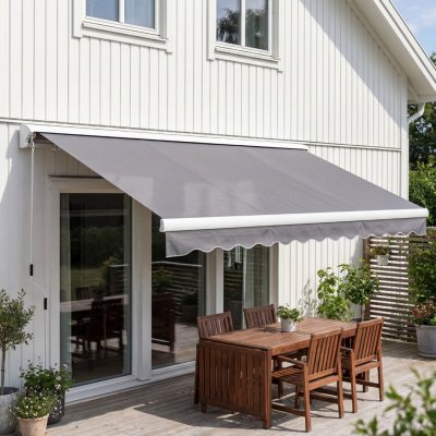 Markis 3,6x3 m | Vevmanövrerad | Metalcraft