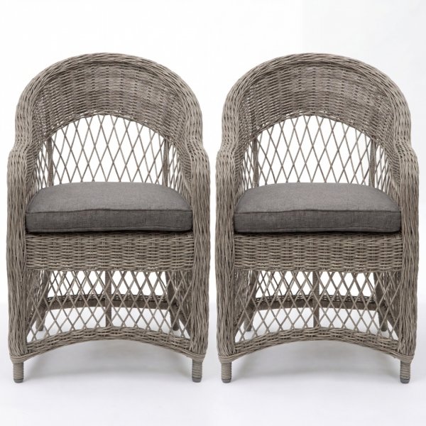 Utefåtölj 2-pack i naturfägad konstrotting | Marbella Utefåtölj 2-pack i naturfägad konstrotting | Marbella