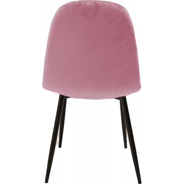 Matstol | Rosa sammet, stoppad sits & svarta stålben | Carisma 2-pack Matstol | Rosa sammet, stoppad sits & svarta stålben | Carisma 2-pack