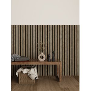 Trälamell akustikpanel | 1200x600x18mm | Två pack | Valnöt Trälamell akustikpanel | 1200x600x18mm | Två pack | Valnöt