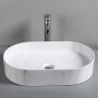 Ovalt handfat 61x38cm | Marmormnstrat porslin | Lyxig design