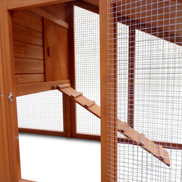 Stort hönshus med hönsgård | Lättstädat | Färdig byggsats | 2x0,7x1,1m Stort hönshus med hönsgård | Lättstädat | Färdig byggsats | 2x0,7x1,1m