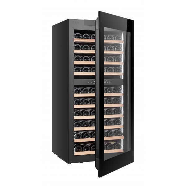 Integrerad vinkyl 60 flaskor | Push-to-Open | Extra tystg�ende | LED-belysning