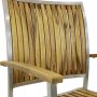 Frlngningsbart bord 200-250cm + 8 stolar - Rostfritt stl och oljad Acacia