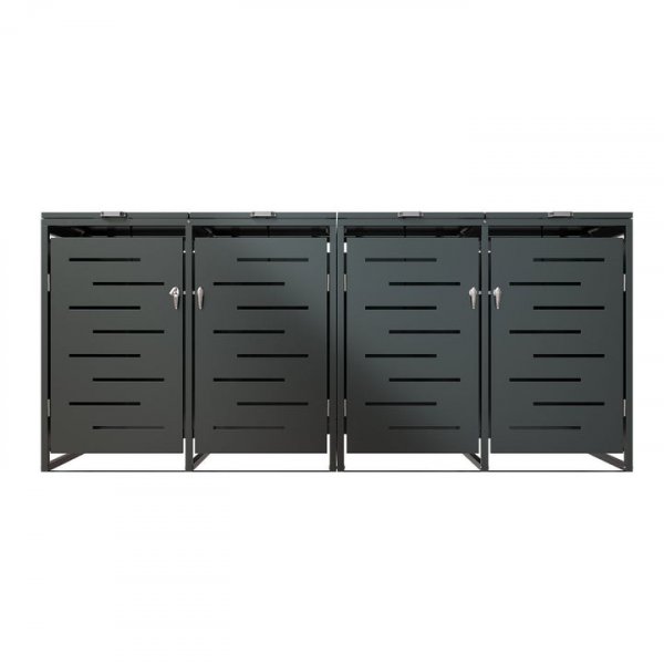 Soptunneskjul 2 kärl | Låsbart | Gasfjäder & ventilation | Mörkgrå Soptunneskjul 2 kärl | Låsbart | Gasfjäder & ventilation | Mörkgrå