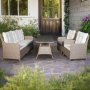 Loungegrupp utem�bler | Beige konstrotting | R�grund - FYNDVARA