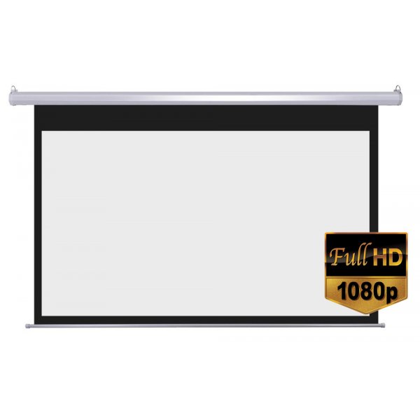 Motordriven projektorduk - 16:9 mattvit