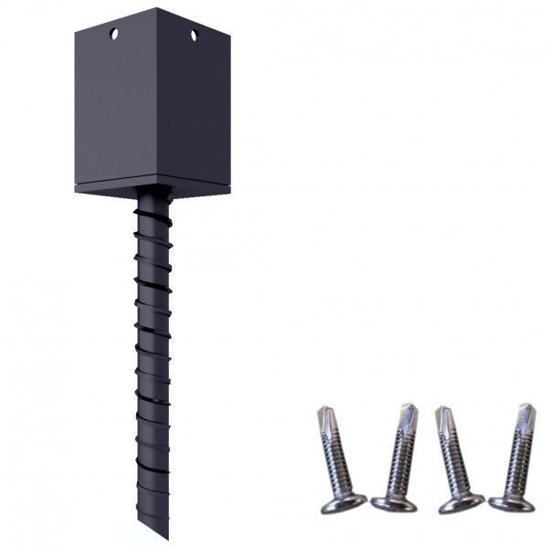 Stolpsko till staketstolpe 60x60mm | För ingjutning | Smedsbyn Stolpsko till staketstolpe 60x60mm | För ingjutning | Smedsbyn