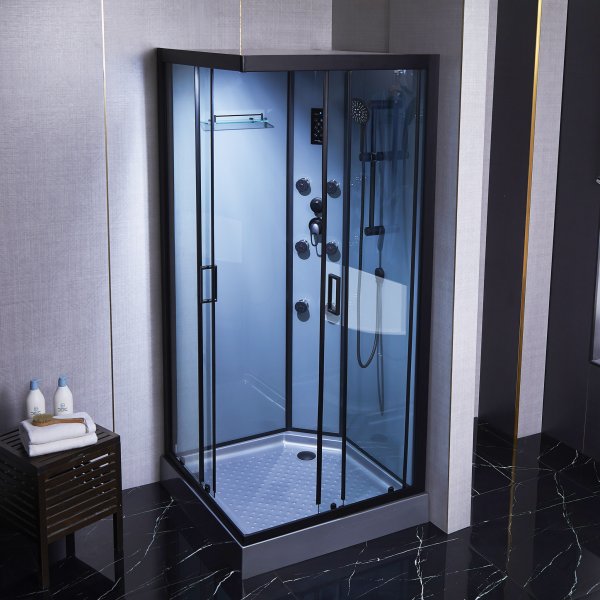 Lyxig duschkabin med massage, belysning, bluetooth - Gr�