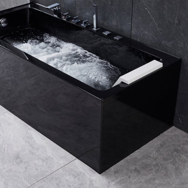 Bubbelbadkar 170x75cm | 100% akryl | BK-002(1700) | Svart Bubbelbadkar 170x75cm | 100% akryl | BK-002(1700) | Svart