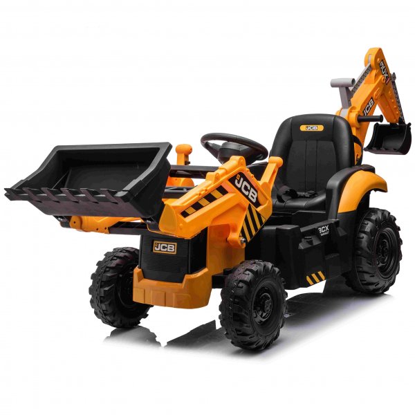 Traktor f�r barn med 2 gr�vskopor | JCB