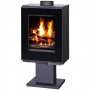Braskamin 9 kW | Vedeldad kamin med glasfront | Raumo