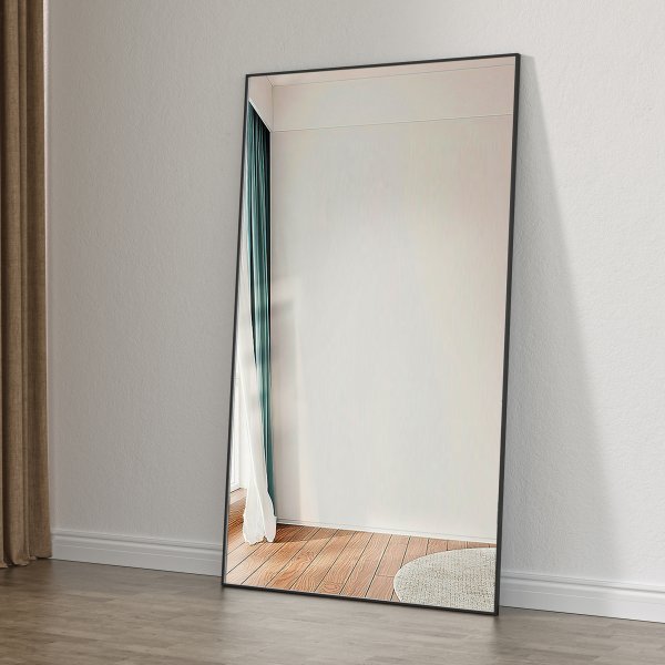 Stor helkroppsspegel | Svart aluminiumram | BLANCHE Stor helkroppsspegel | Svart aluminiumram | BLANCHE