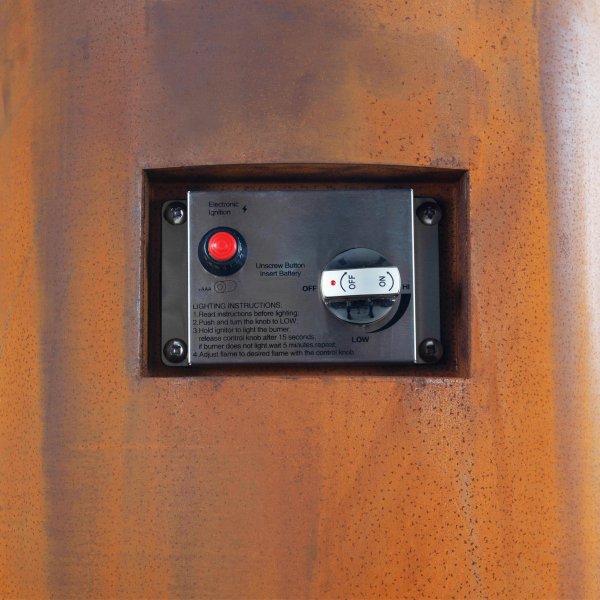 Gasoldriven eldstad i cortenstål | För utomhusmiljö | Fredrika Gasoldriven eldstad i cortenstål | För utomhusmiljö | Fredrika