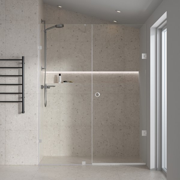 Duschhörna/duschväggar 80x80x210cm | Klarglas med kromdetaljer | Avery Duschhörna/duschväggar 80x80x210cm | Klarglas med kromdetaljer | Avery