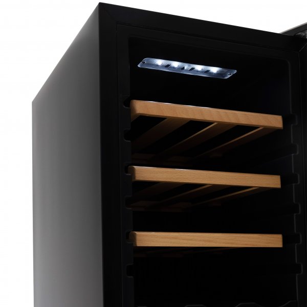 Vinkyl 2 temperaturzoner | 27 flaskor | Tystgende | 35cm bred