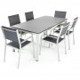 Underhllsfria utembler i hgtryckslaminat & aluminium | Bord & 6 stolar