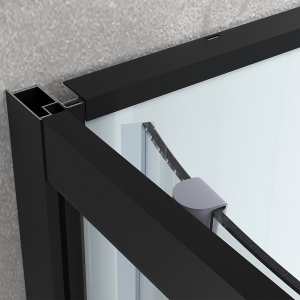 Komplett Duschkabin - Flera strållägen - Regndusch - Svart profil Komplett Duschkabin - Flera strållägen - Regndusch - Svart profil