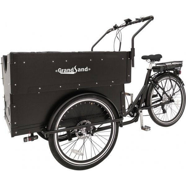 Extra stor el-Lådcykel | Cargobike med Kapell, 250W Motor & LG-Batteri | Svart Extra stor el-Lådcykel | Cargobike med Kapell, 250W Motor & LG-Batteri | Svart