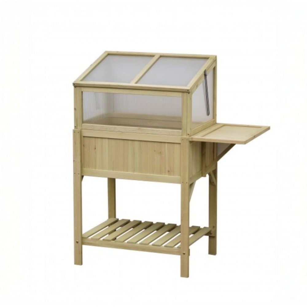 miniväxthus 102×50×120 cm  för balkong & trädgård  trä